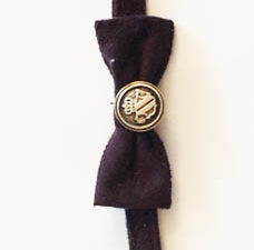 Black suede cat collar